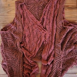 Say What? Rust orange two-layer cardigan 3x / bundle requirement